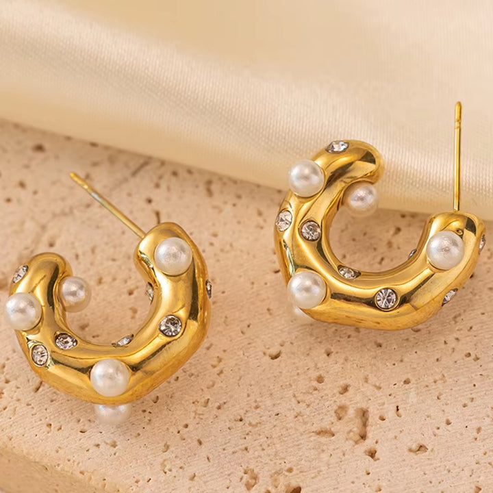 Stardust Studded Hoops